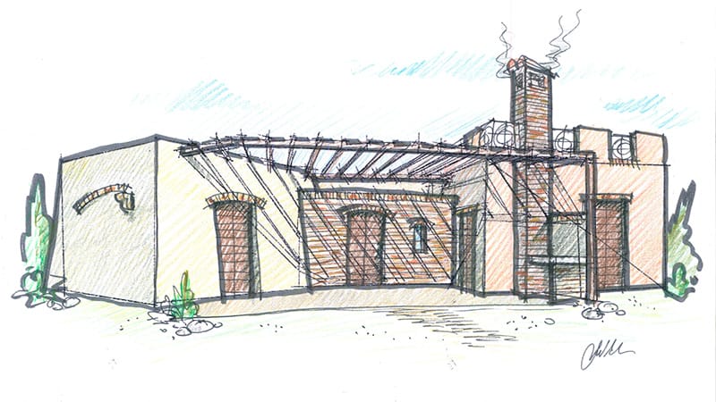 disegni prospettico casa prefabbricata